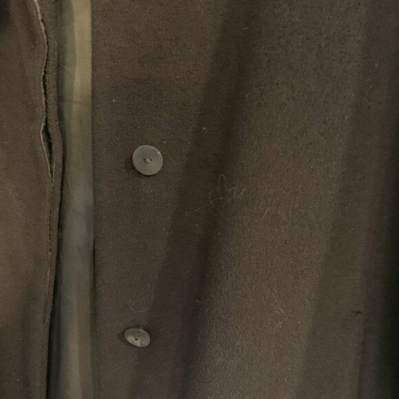 Vintage Womens Long Wool Overcoat with fur trim - Picture 4 of 8